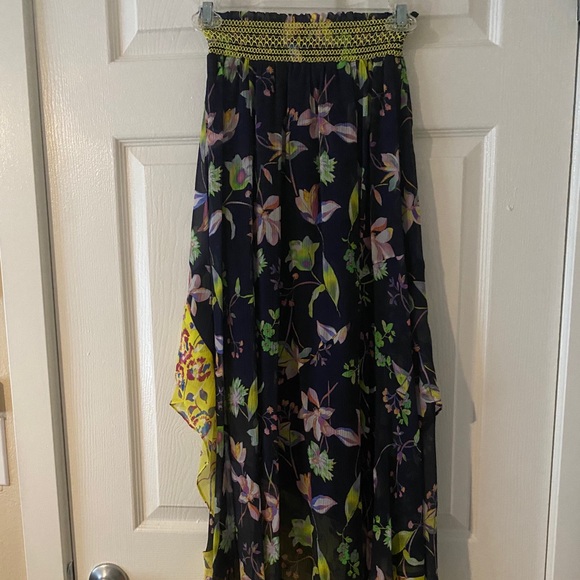 Tanya Taylor Esmee Asymmetrical Floral Silk Skirt - Picture 3 of 6